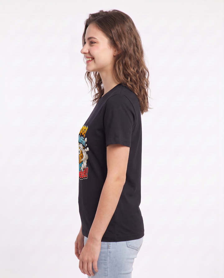 Oops! My Muffin Exploded! Women's Black T-Shirt product image 3