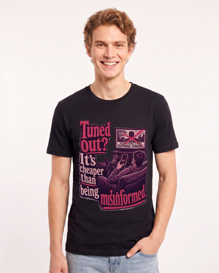 Political Statement Black T-Shirt for Men – Everyday Expression Graphic Tee product image 3
