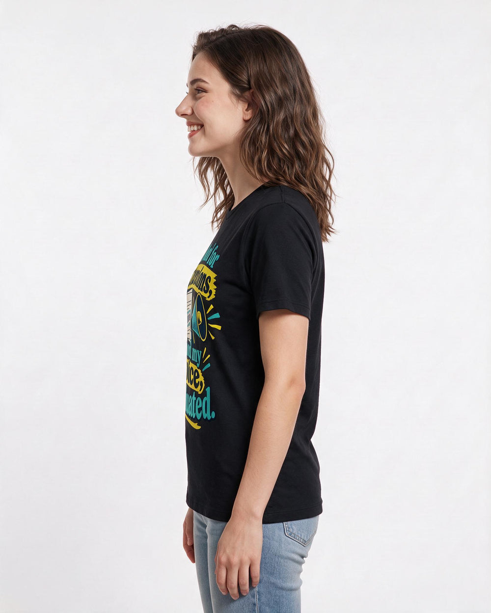 Graduation Black T-Shirt for Women – Everyday Expression Graphic Tee product image 2