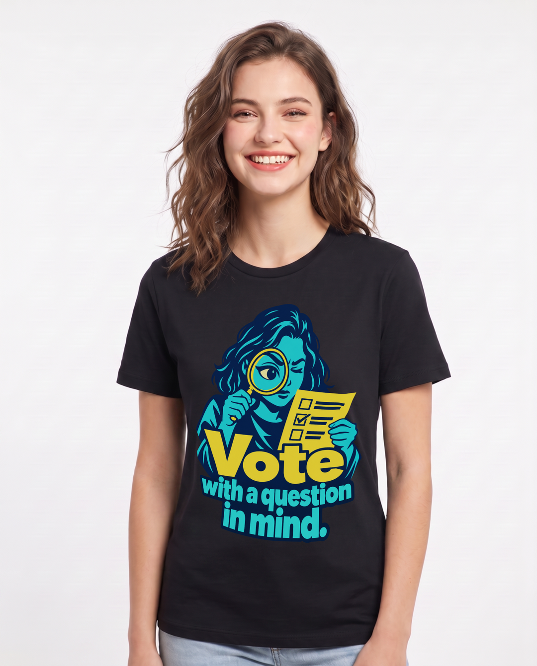 Political Statement Black T-Shirt for Women – Everyday Expression Graphic Tee product image 3