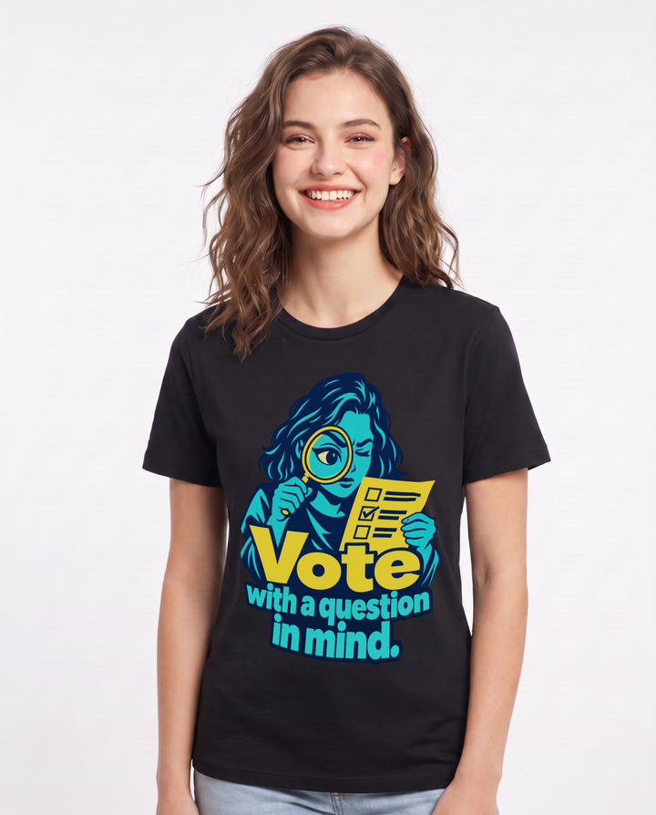 Political Statement Black T-Shirt for Women – Everyday Expression Graphic Tee product image 3