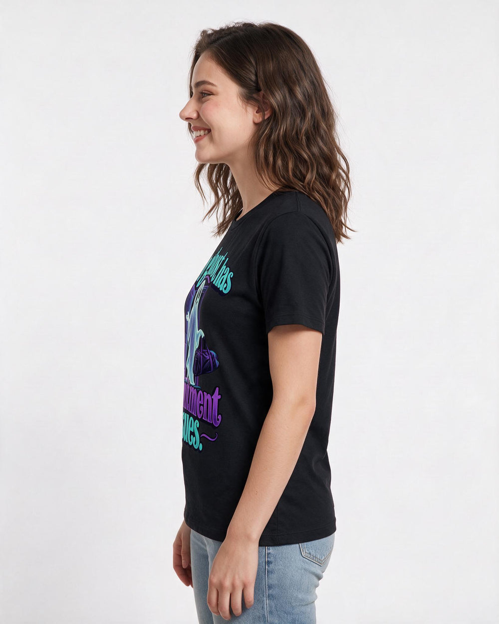 Halloween Black T-Shirt for Women – Halloween Theme Graphic Tee product image 2