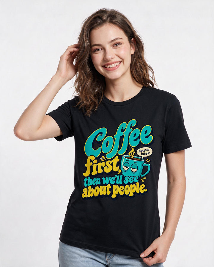 Family Black T-Shirt for Women – Everyday Expression Graphic Tee product image 1
