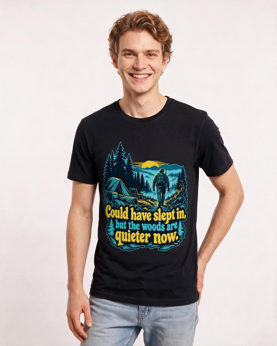 Hunting Black T-Shirt for Men – Everyday Expression Graphic Tee product image 1