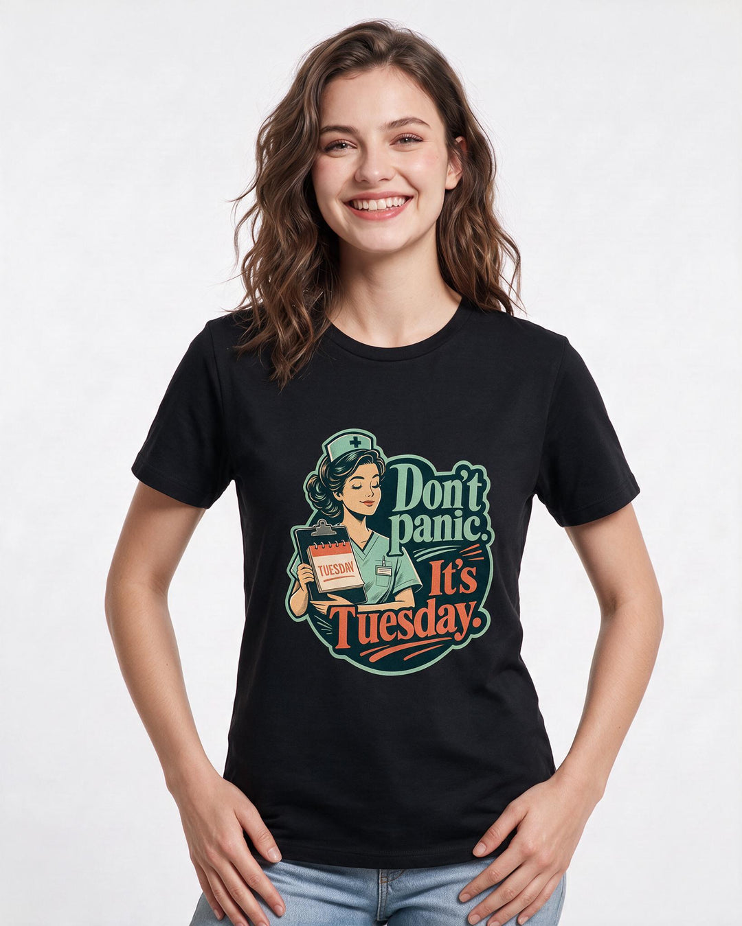 Nurse Black T-Shirt for Women – Nursing Life Graphic Tee product image 3