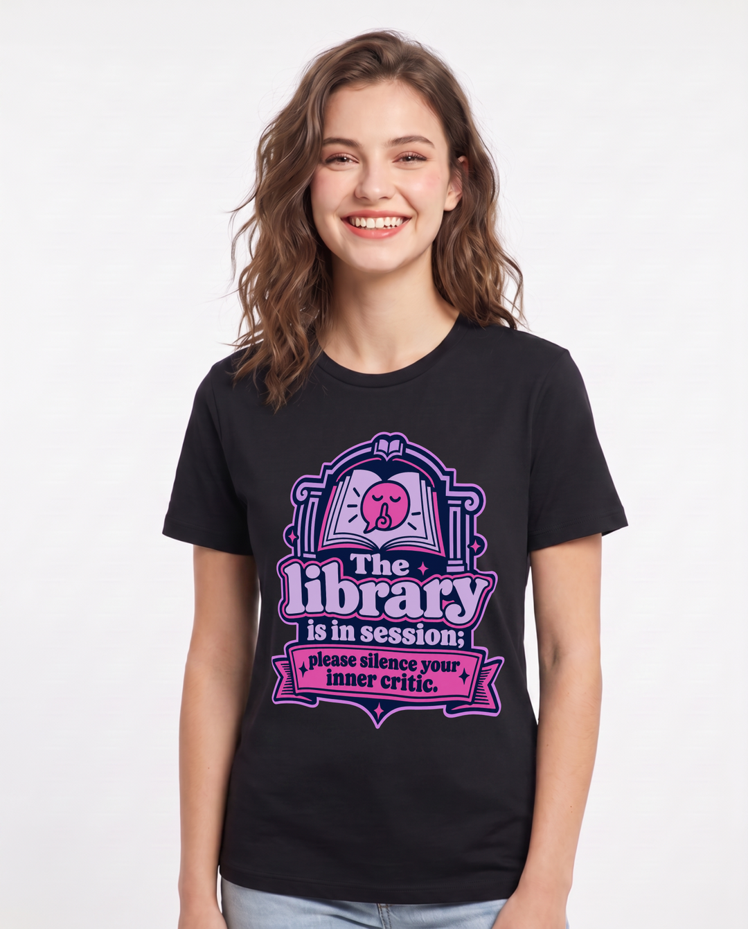 Teacher Black T-Shirt for Women – Everyday Expression Graphic Tee product image 3