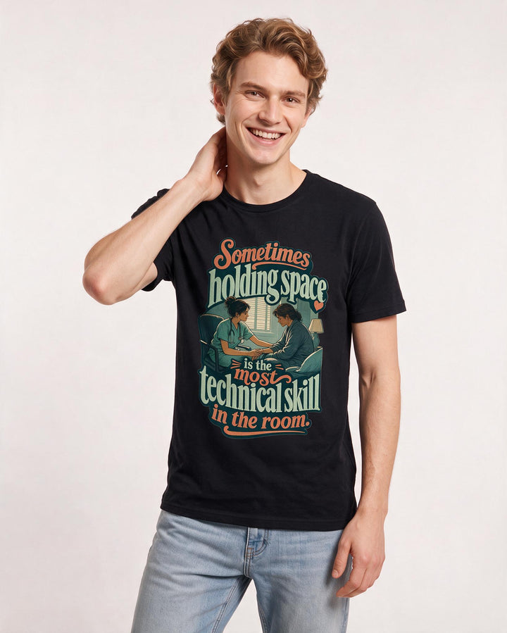 Nurse Men's Black T-Shirt – Sometimes holding space is the most technical skill in the room. product image 3