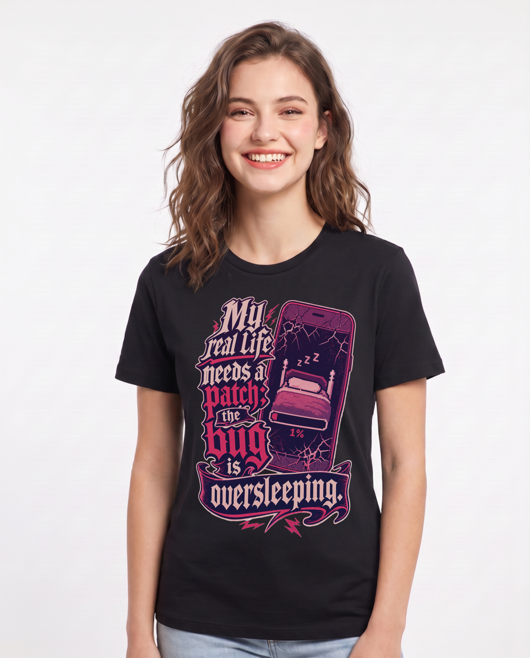Gaming Black T-Shirt for Women – Game Night Graphic Tee product image 1