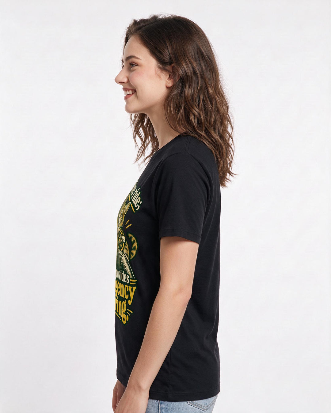 Cat Lover Black T-Shirt for Women – Everyday Expression Graphic Tee product image 2