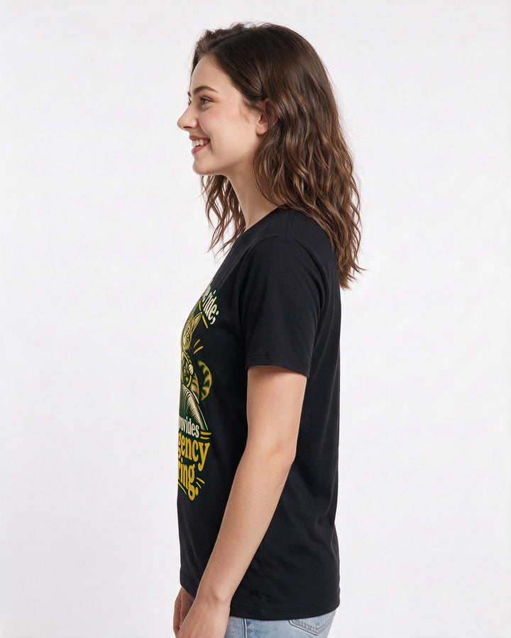 Cat Lover Black T-Shirt for Women – Everyday Expression Graphic Tee product image 2