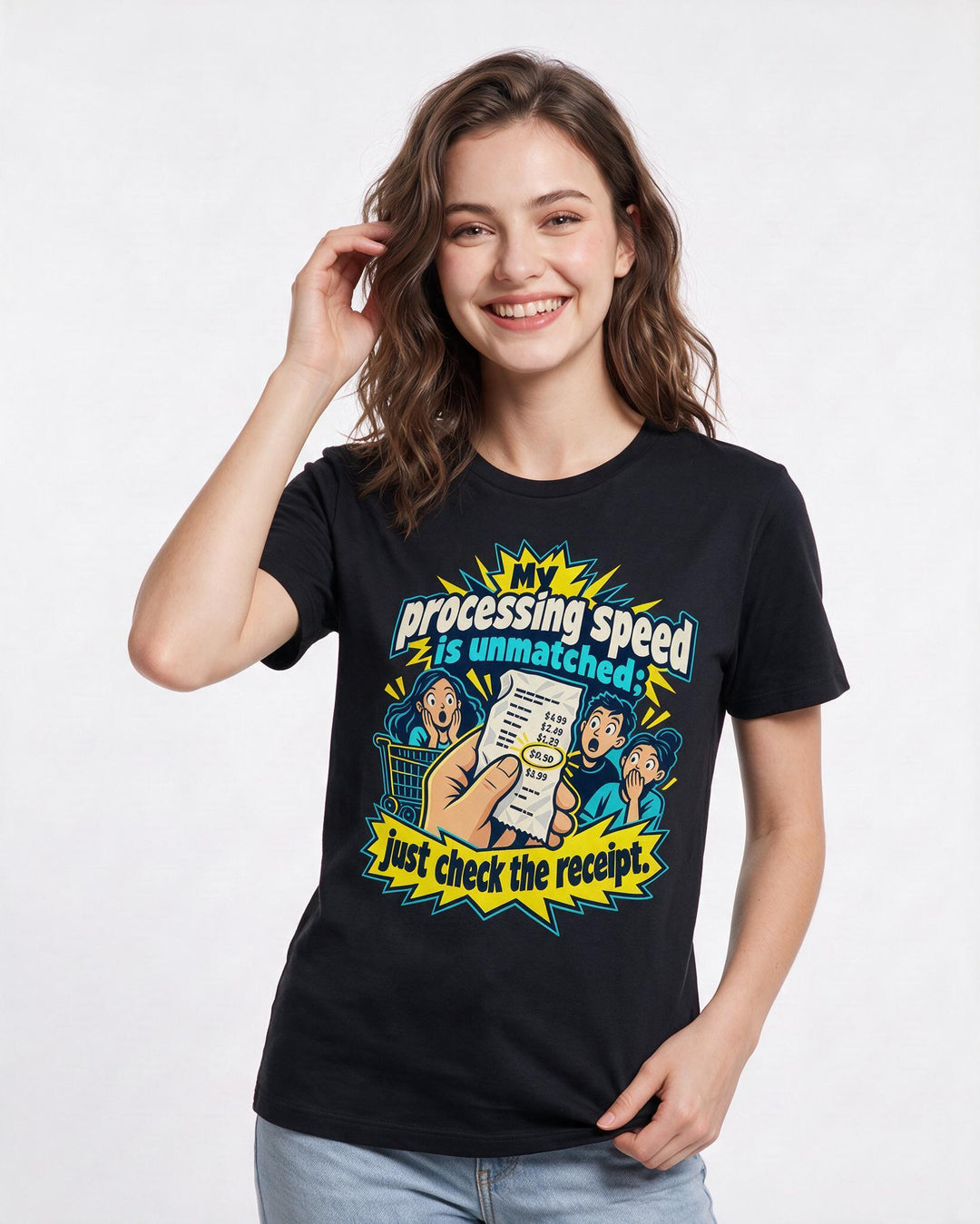 Neurodiversity Black T-Shirt for Women – Everyday Expression Graphic Tee product image 1