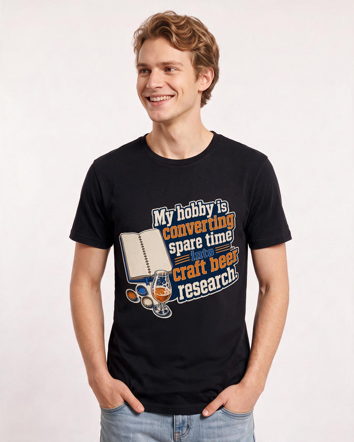 Beer Black T-Shirt for Men – Everyday Expression Graphic Tee product image 1