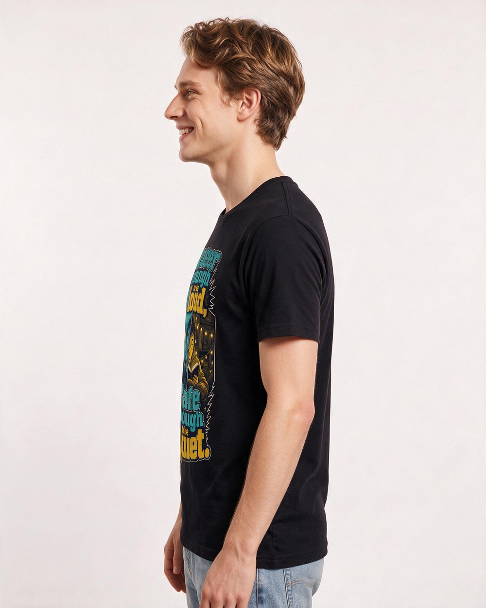 Pride Men's Black T-Shirt – Queer enough to be loud, safe enough to product image 2