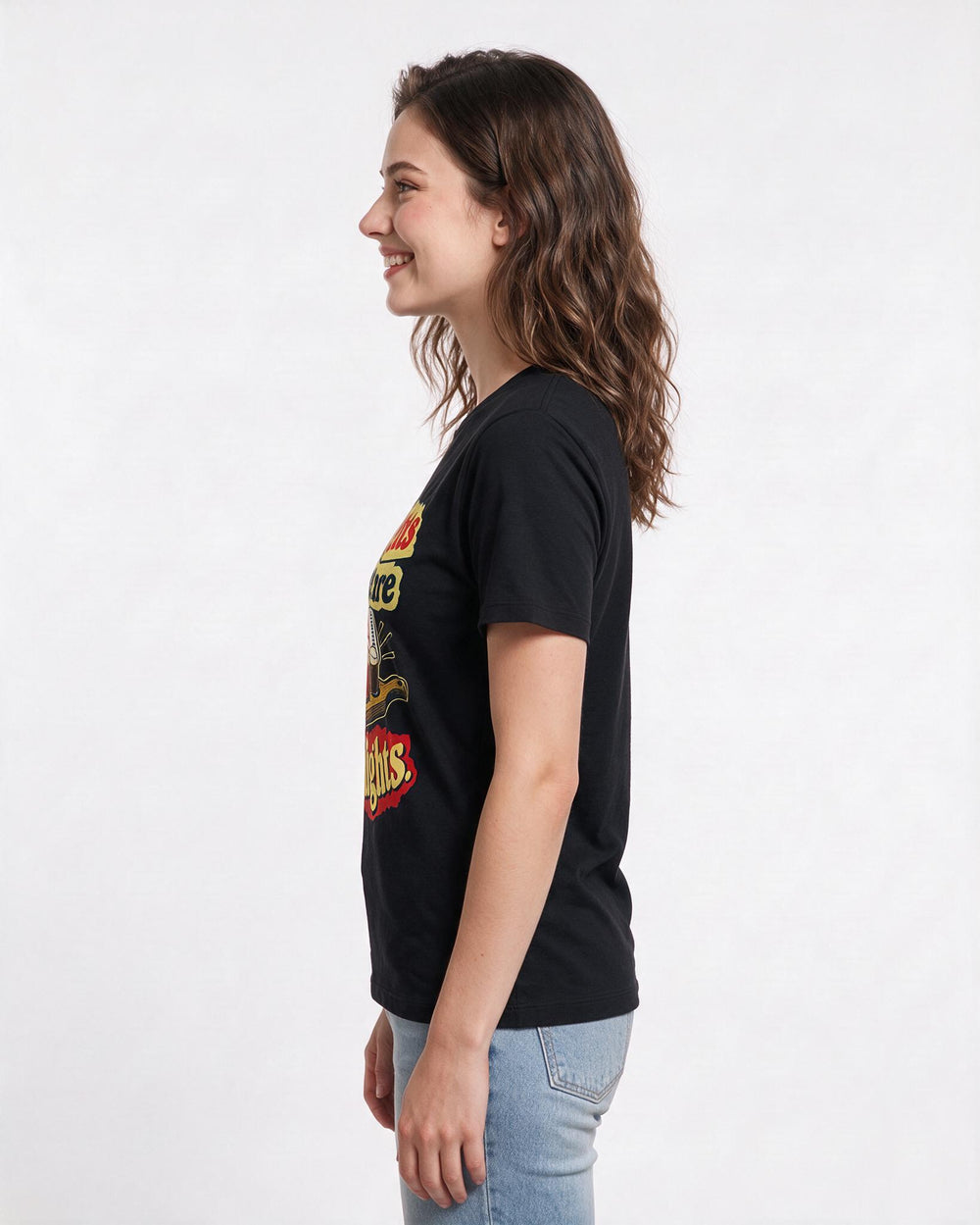 Beer Black T-Shirt for Women – Everyday Expression Graphic Tee product image 2