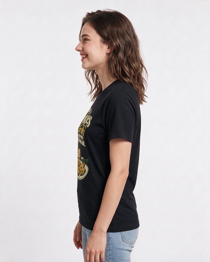 Christmas Black T-Shirt for Women – Holiday Theme Graphic Tee product image 2