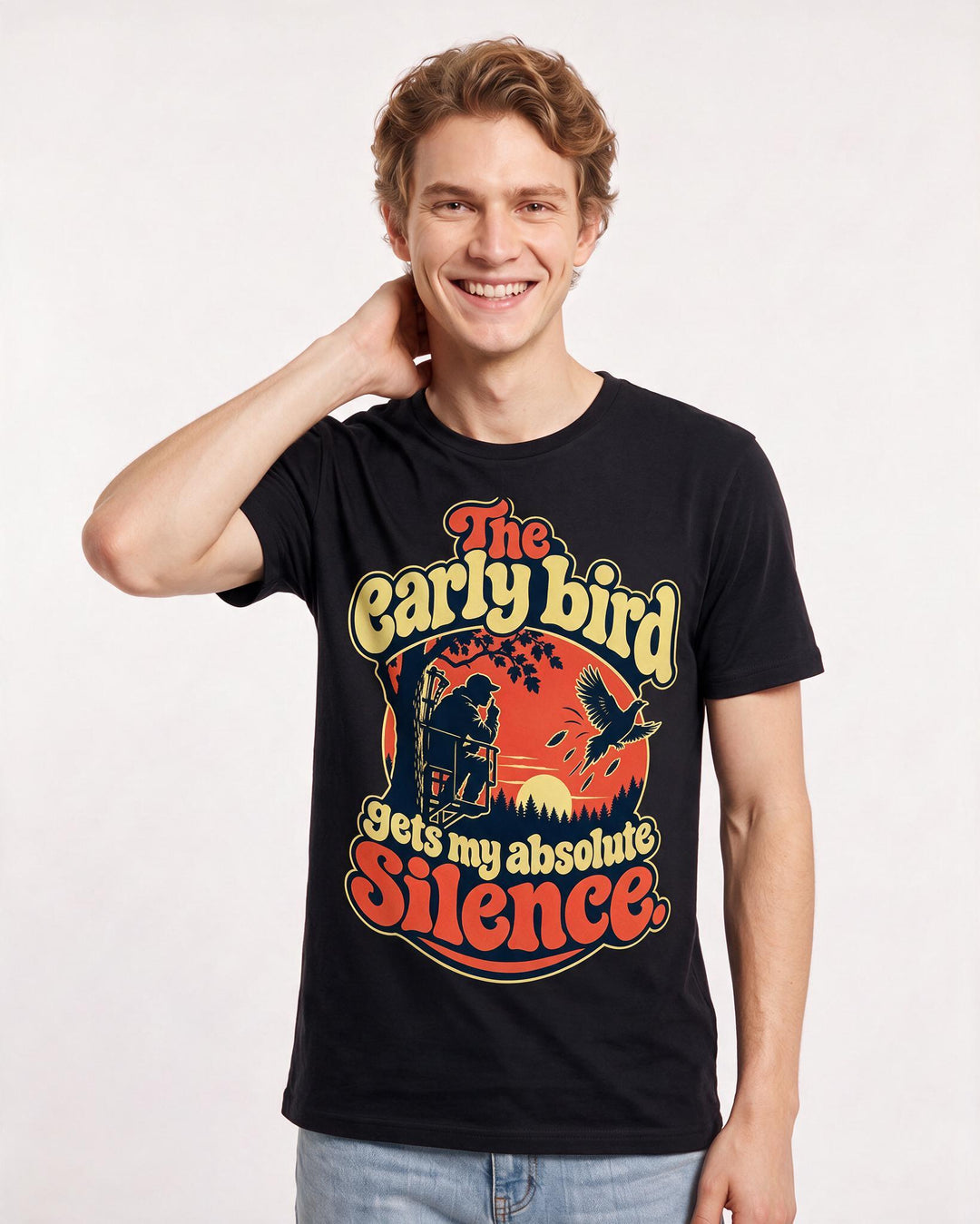 Hunting Black T-Shirt for Men – Everyday Expression Graphic Tee product image 1