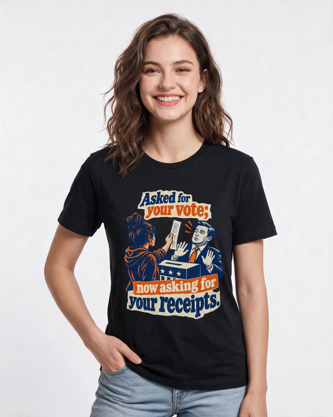 Political Statement Black T-Shirt for Women – Everyday Expression Graphic Tee product image 1