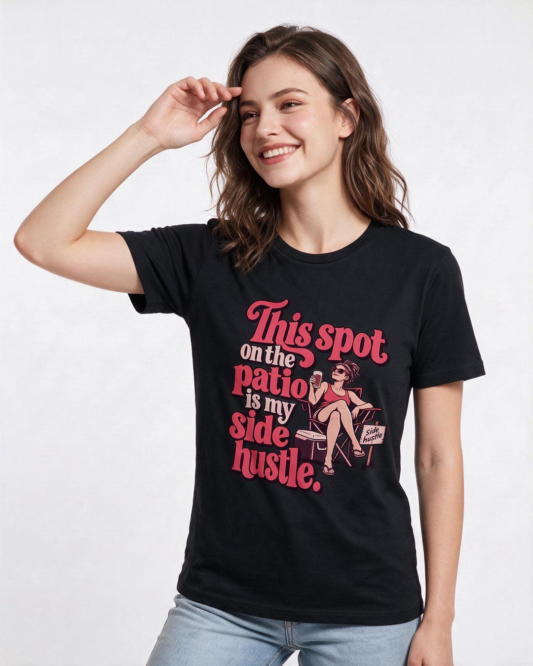 Beer Black T-Shirt for Women – Everyday Expression Graphic Tee product image 1