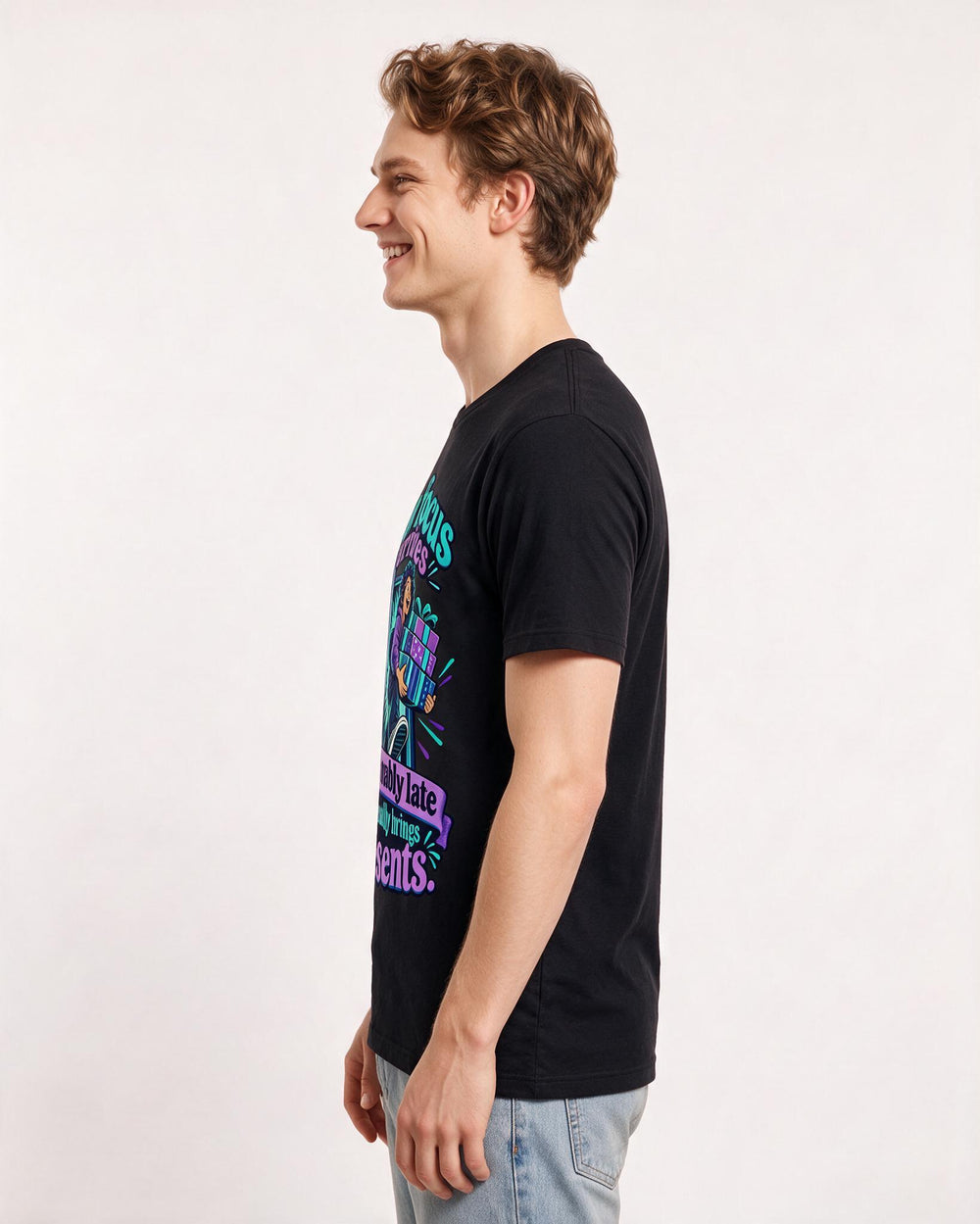 Neurodiversity Black T-Shirt for Men – Everyday Expression Graphic Tee product image 2