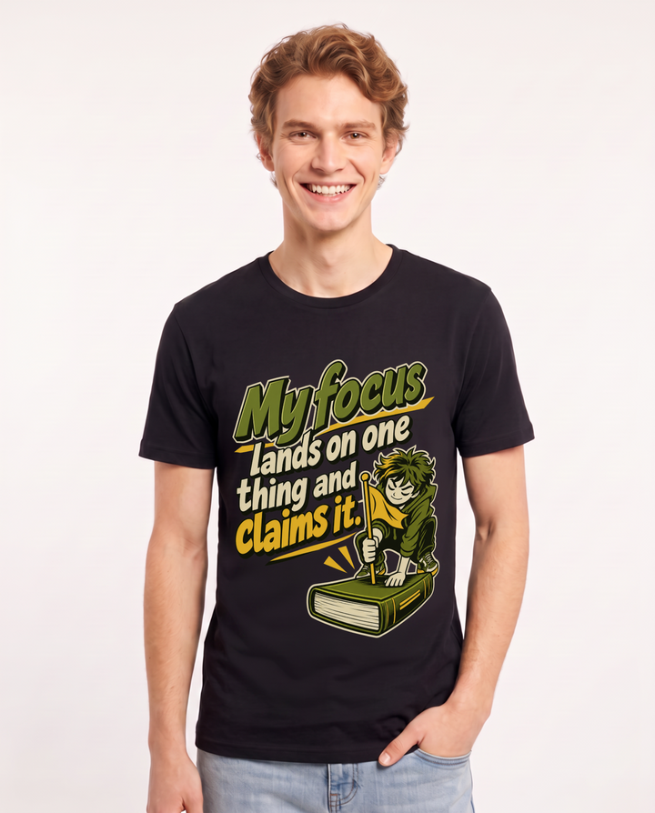 Neurodiversity Black T-Shirt for Men – Everyday Expression Graphic Tee product image 3