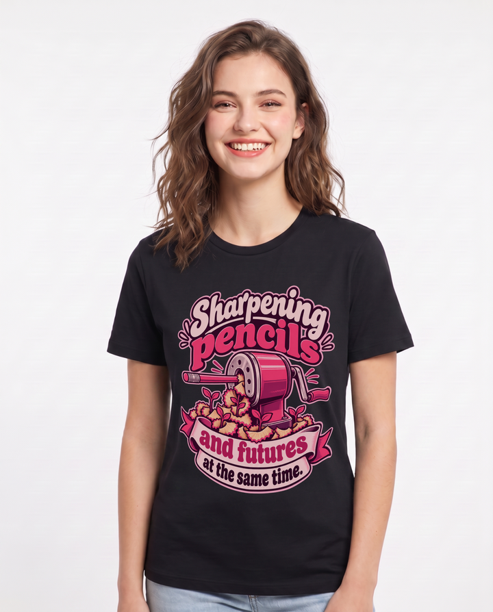 Teacher Black T-Shirt for Women – Everyday Expression Graphic Tee product image 3