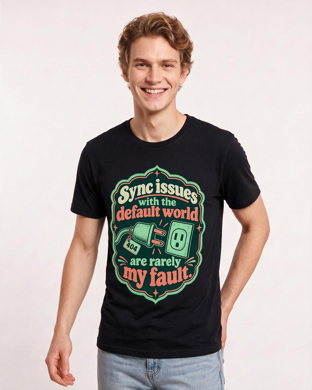 Neurodiversity Black T-Shirt for Men – Everyday Expression Graphic Tee product image 1