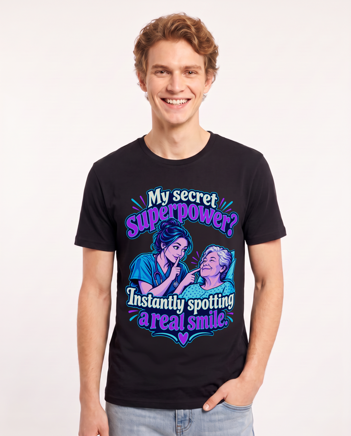 Nurse Black T-Shirt for Men – Nursing Life Graphic Tee product image 3