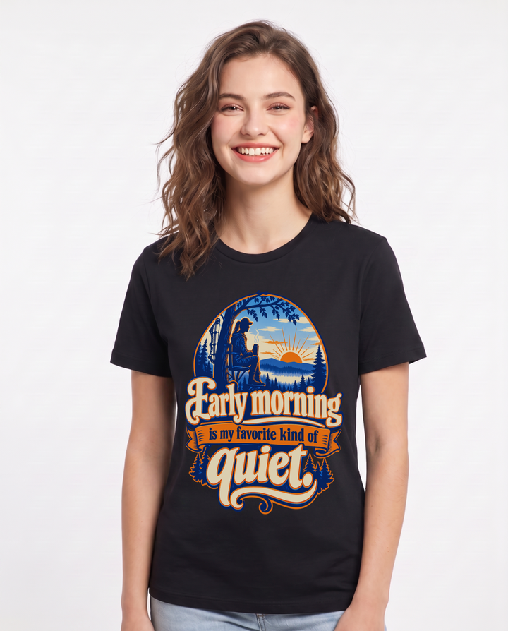 Hunting Black T-Shirt for Women – Everyday Expression Graphic Tee product image 3