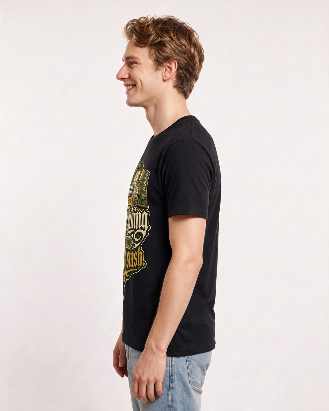 Funny Couples Men's Black T-Shirt – Your answer to everything is in my snack product image 2