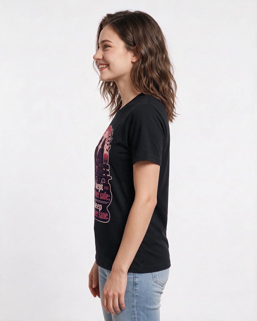 Veteran Women's Black T-Shirt – We kept each other safe; we keep each other sane. product image 2