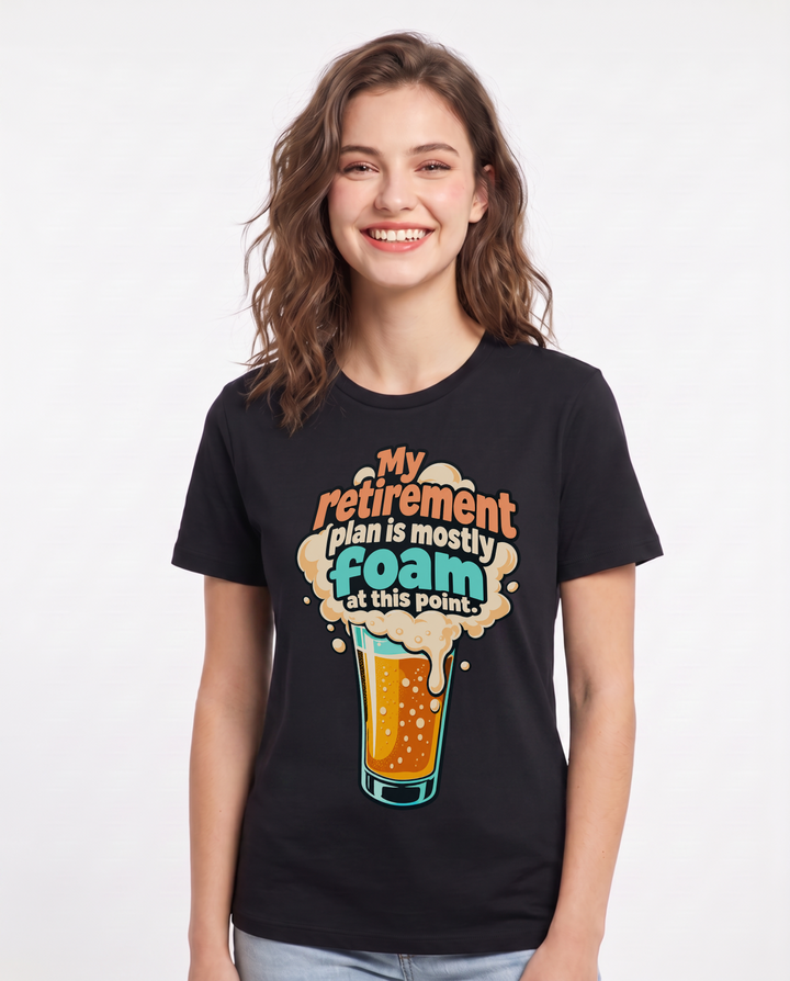 Beer Black T-Shirt for Women – Everyday Expression Graphic Tee product image 3