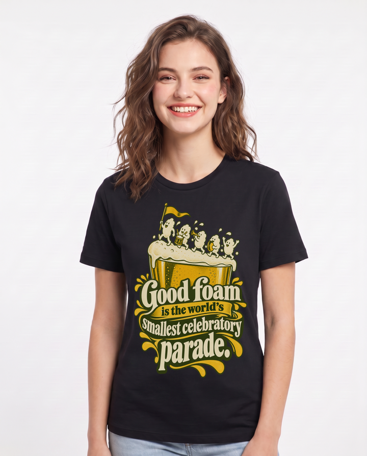 Beer Black T-Shirt for Women – Everyday Expression Graphic Tee product image 3