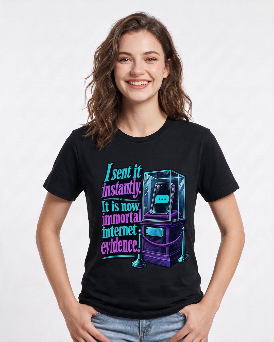 Meme Black T-Shirt for Women – Everyday Expression Graphic Tee product image 1
