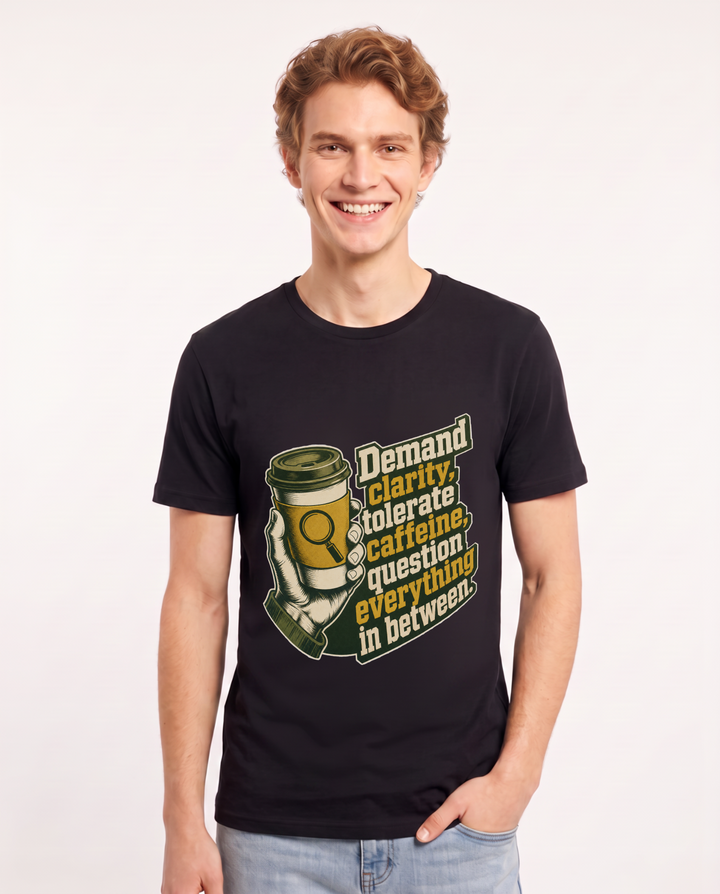 Political Statement Black T-Shirt for Men – Everyday Expression Graphic Tee product image 1