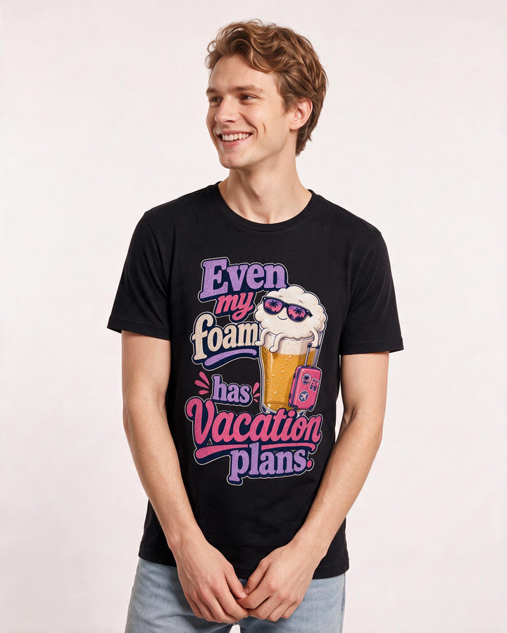 Beer Black T-Shirt for Men – Everyday Expression Graphic Tee product image 1