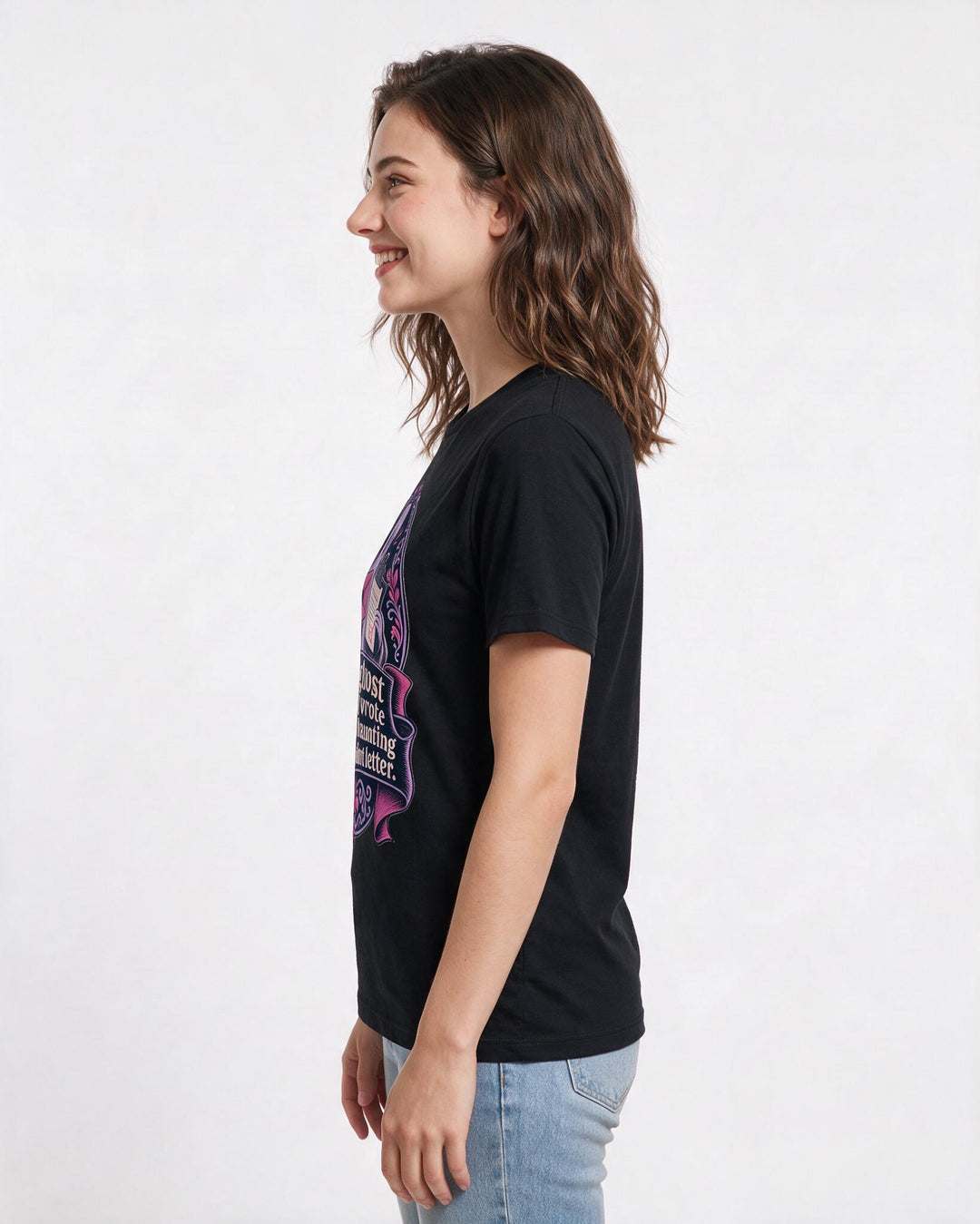 Halloween Black T-Shirt for Women – Halloween Theme Graphic Tee product image 2
