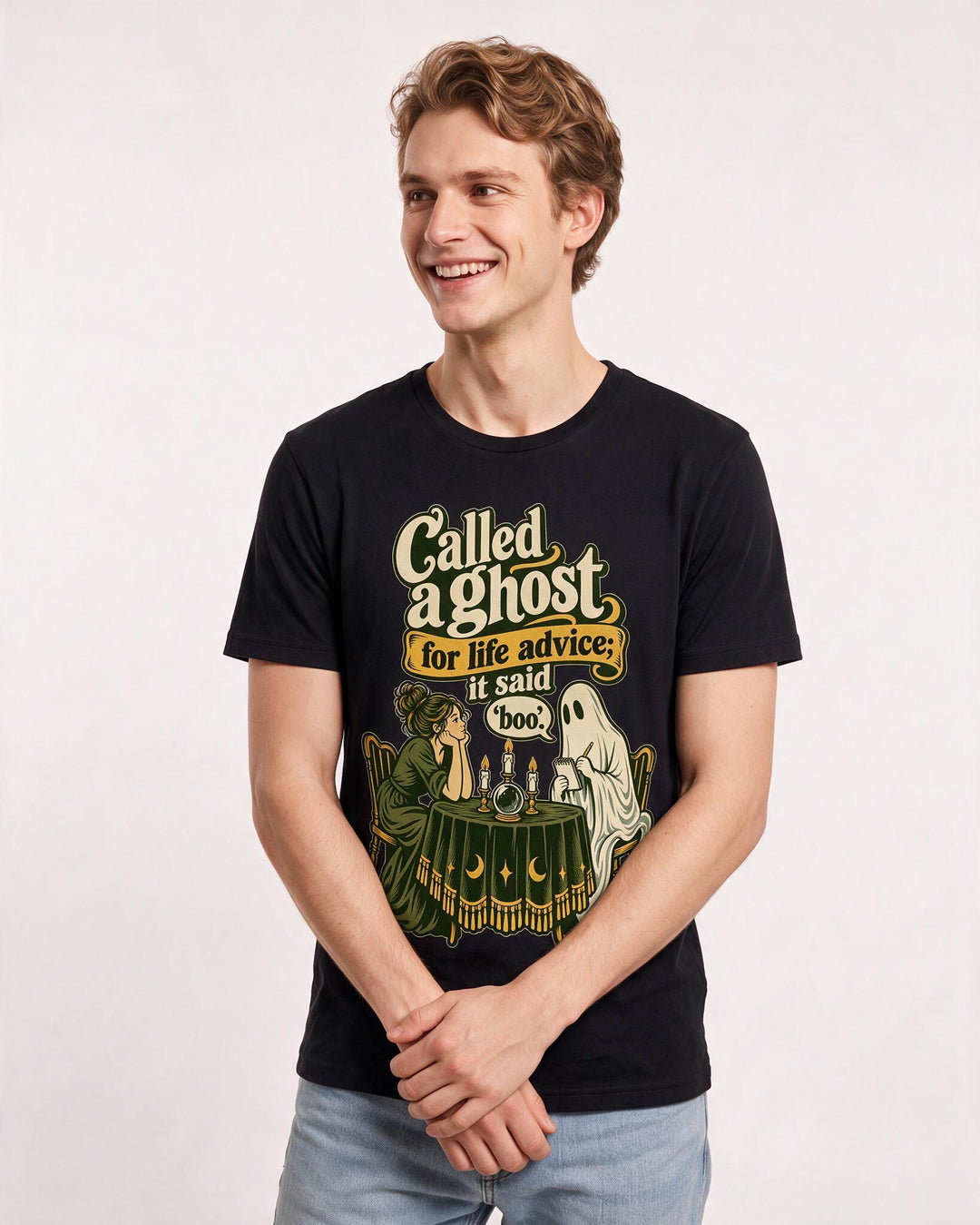Halloween Black T-Shirt for Men – Halloween Theme Graphic Tee product image 1