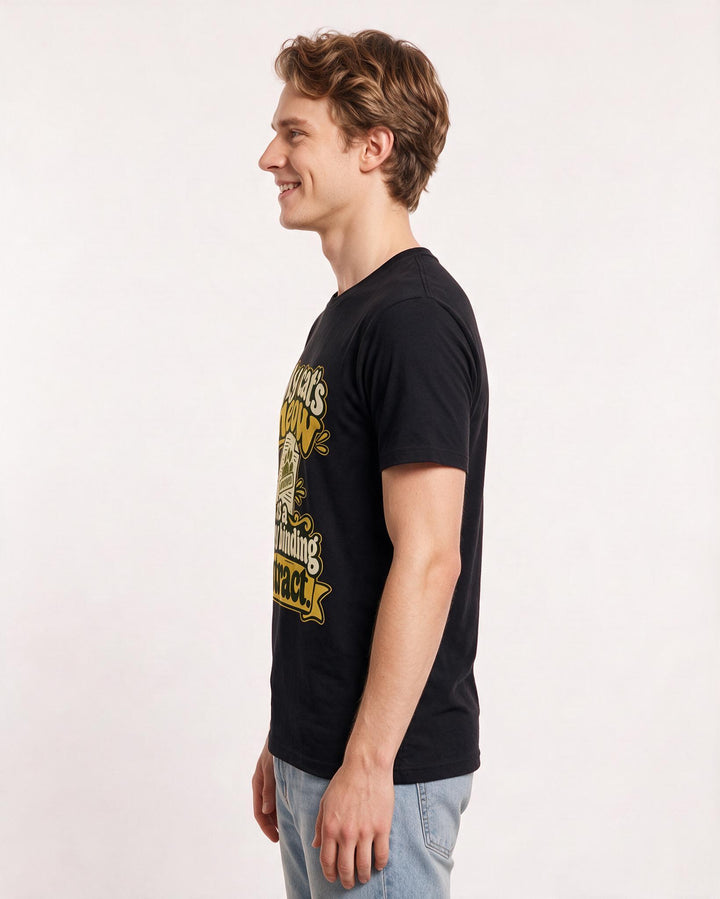 Cat Lover Black T-Shirt for Men – Everyday Expression Graphic Tee product image 2