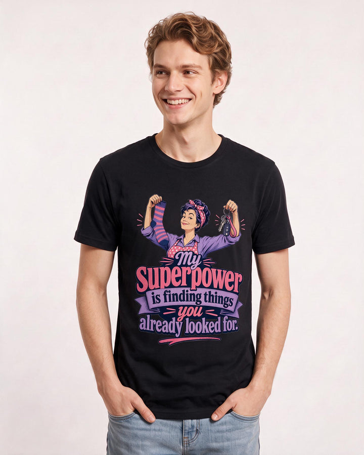 Mom Black T-Shirt for Men – Everyday Expression Graphic Tee product image 1