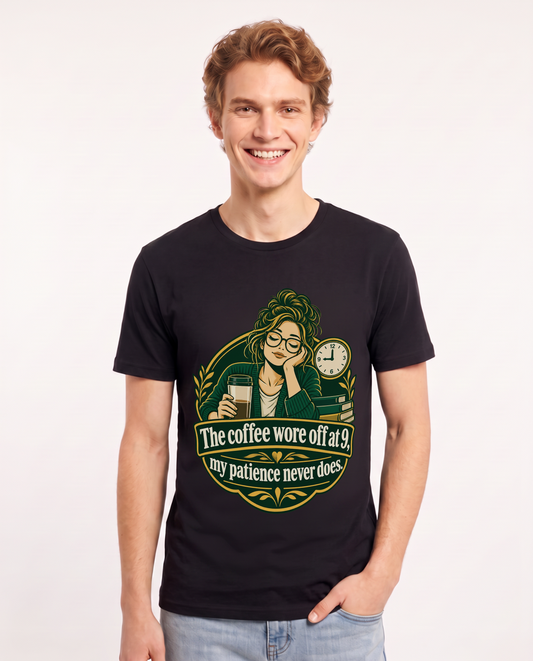 Teacher Black T-Shirt for Men – Everyday Expression Graphic Tee product image 3