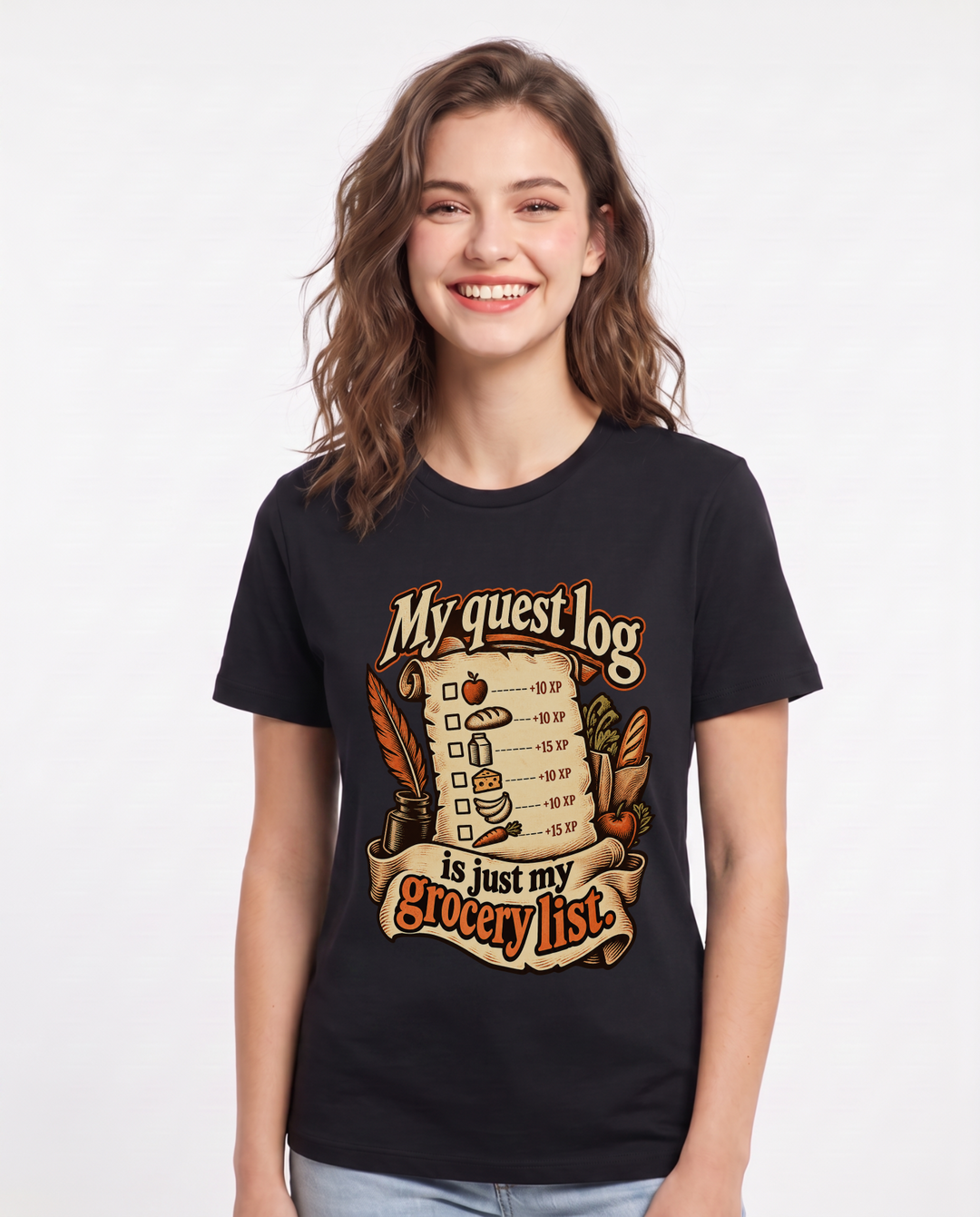 Gaming Black T-Shirt for Women – Game Night Graphic Tee product image 3