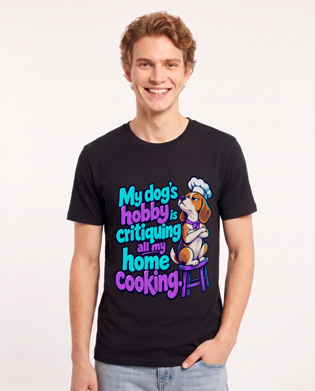 Cat Lover Black T-Shirt for Men – Everyday Expression Graphic Tee product image 3