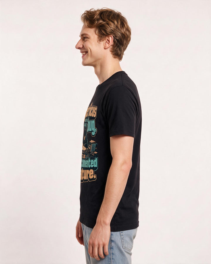 Neurodiversity Black T-Shirt for Men – Everyday Expression Graphic Tee product image 2