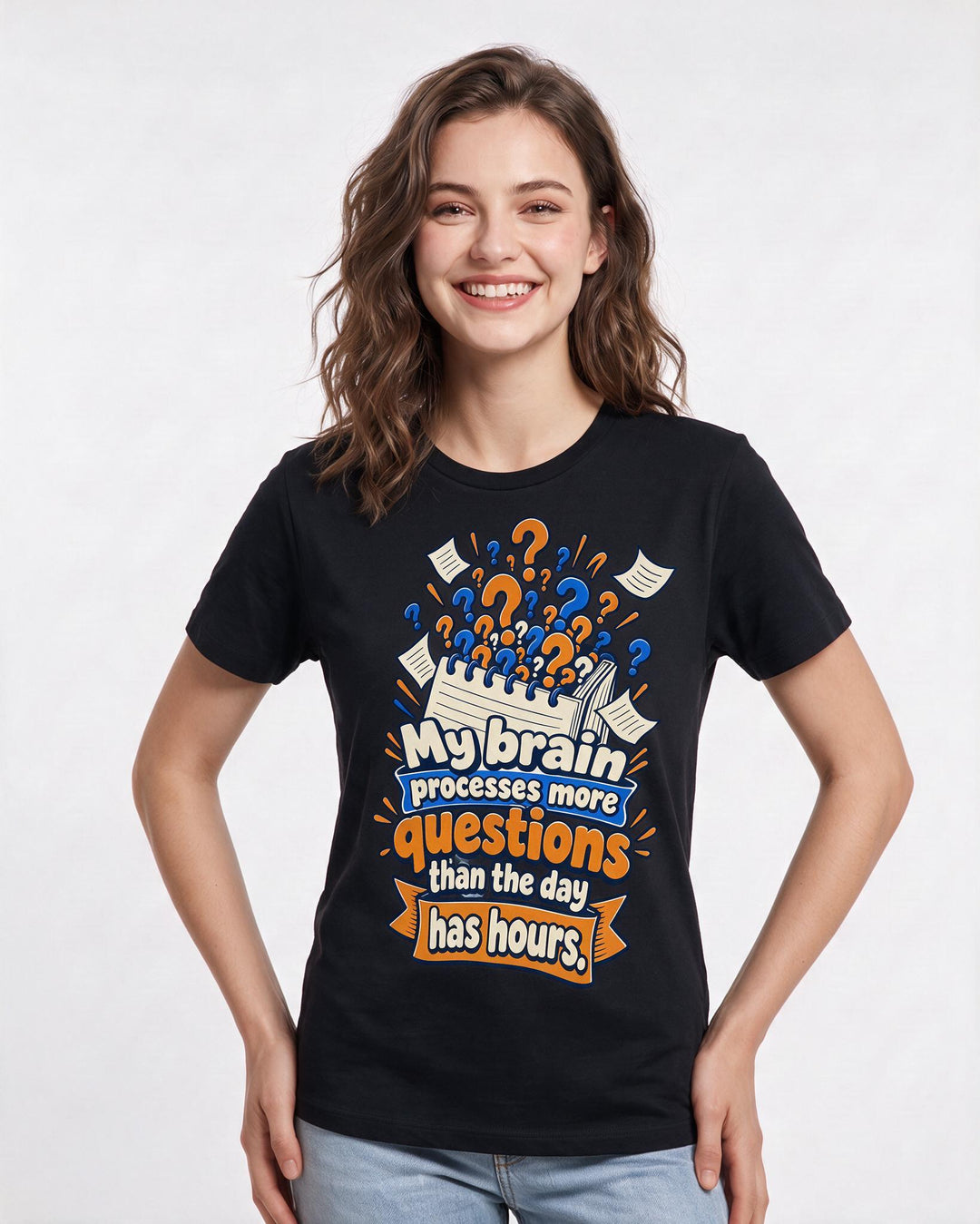 Neurodiversity Black T-Shirt for Women – Everyday Expression Graphic Tee product image 1
