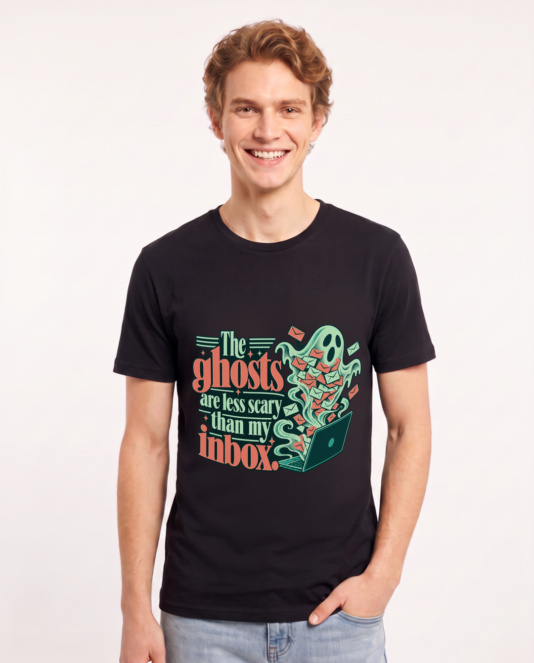 Halloween Black T-Shirt for Men – Halloween Theme Graphic Tee product image 3