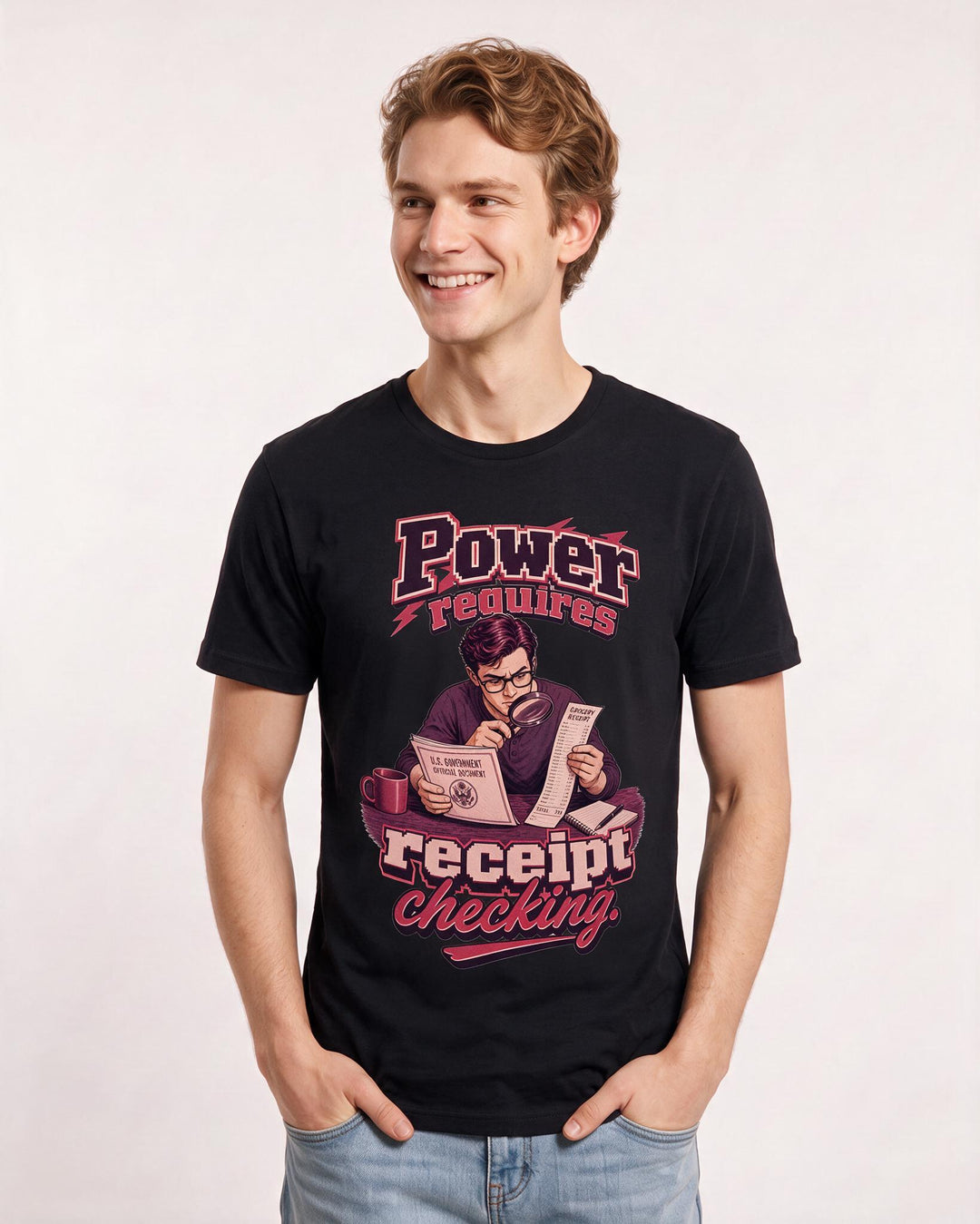 Political Statement Black T-Shirt for Men – Everyday Expression Graphic Tee product image 1