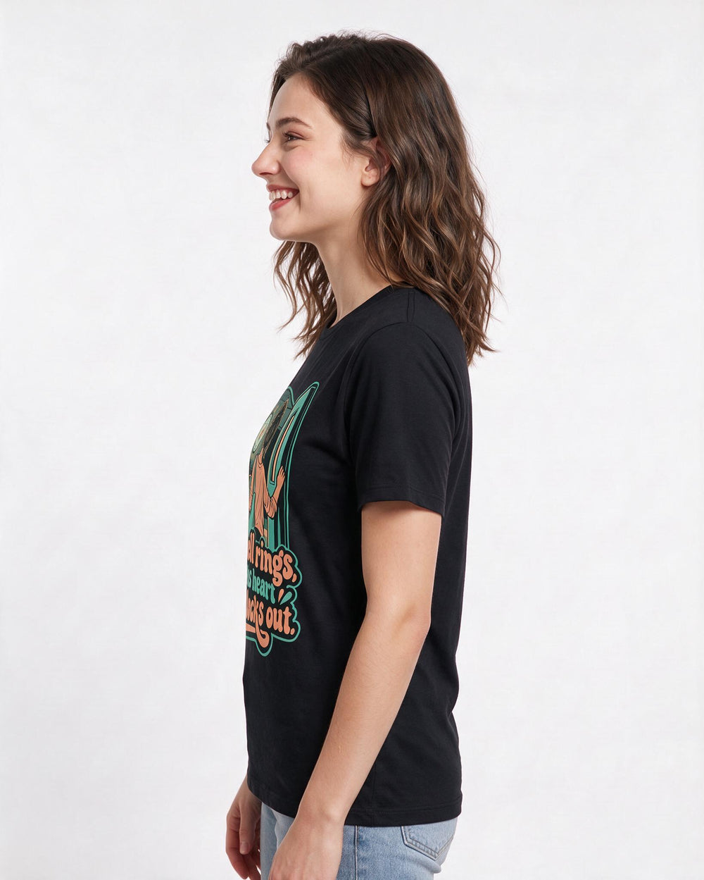 Teacher Black T-Shirt for Women – Everyday Expression Graphic Tee product image 2