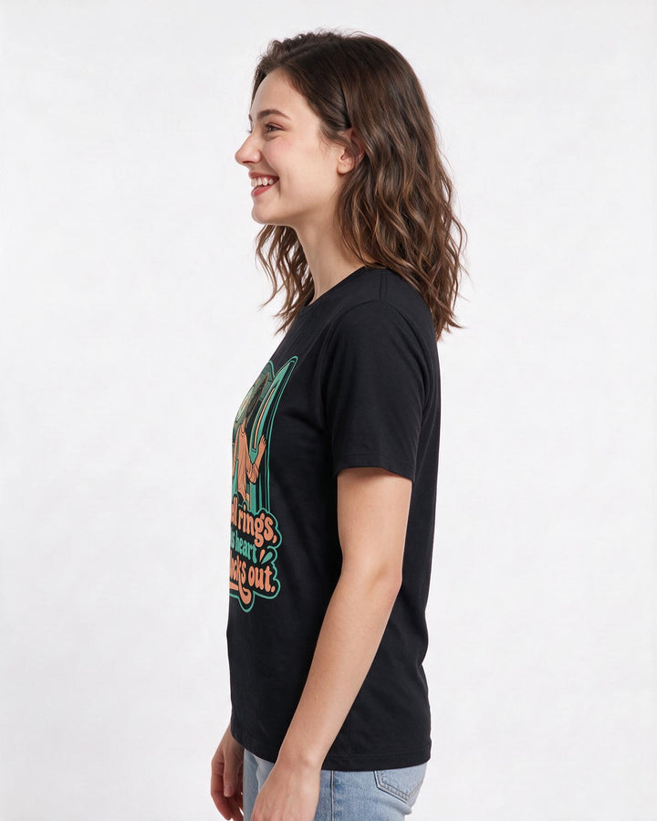 Teacher Black T-Shirt for Women – Everyday Expression Graphic Tee product image 2