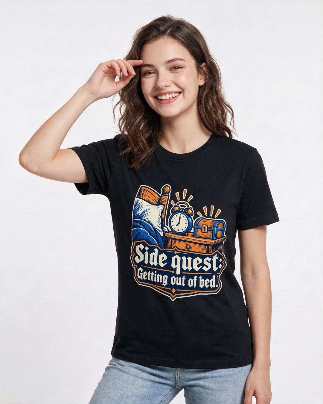 Gaming Black T-Shirt for Women – Game Night Graphic Tee product image 1