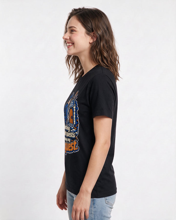 Gaming Black T-Shirt for Women – Game Night Graphic Tee product image 2